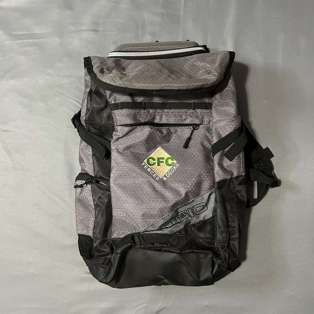 OGIO X-Fit Pack Gray Backpack with CFC Fences & Decks Embroidery